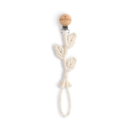 Organic Cotton Leaf Pacifier Clip